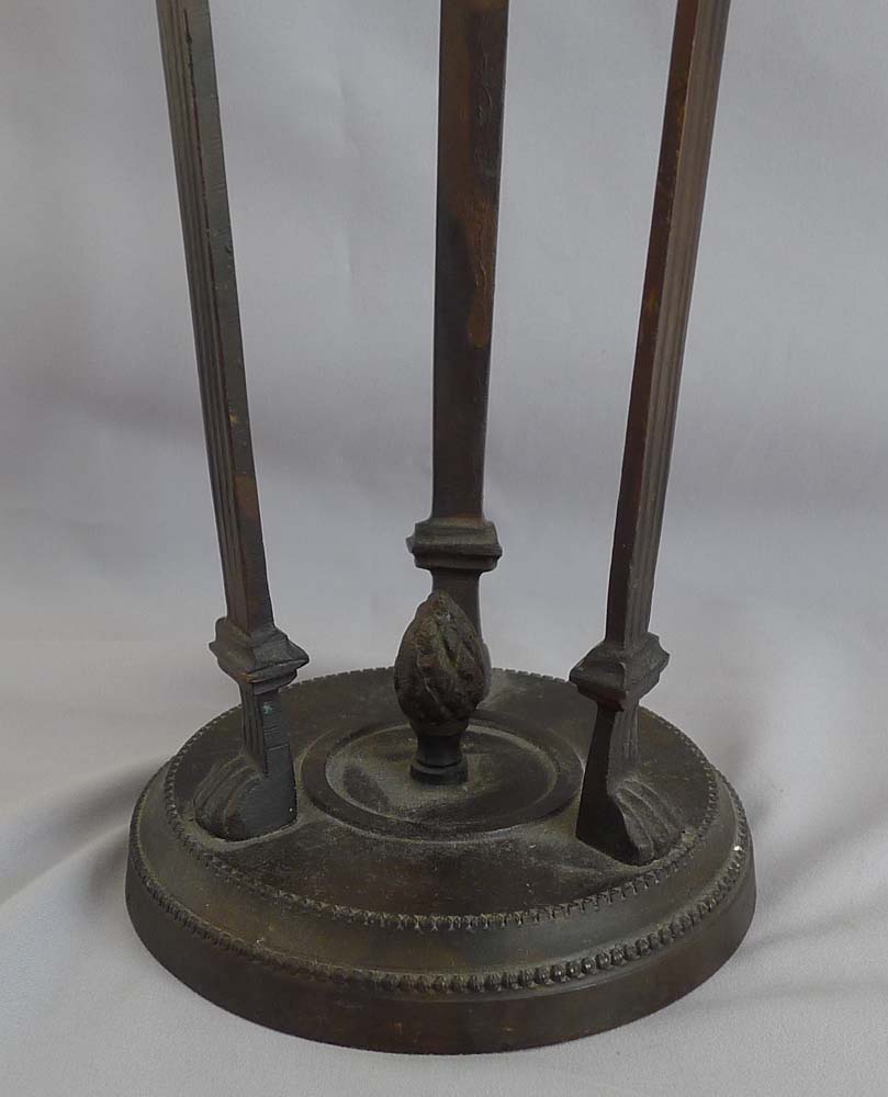 Patinated bronze classical lidded urn.