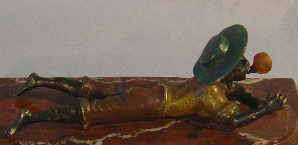 Antique Austrian bronze blackamoor cheroot cutter.
