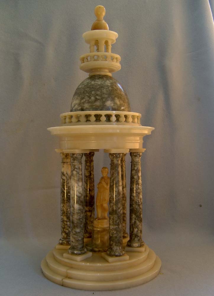 Antique French or Italian alabaster Neo-Classical Cupola ornament.