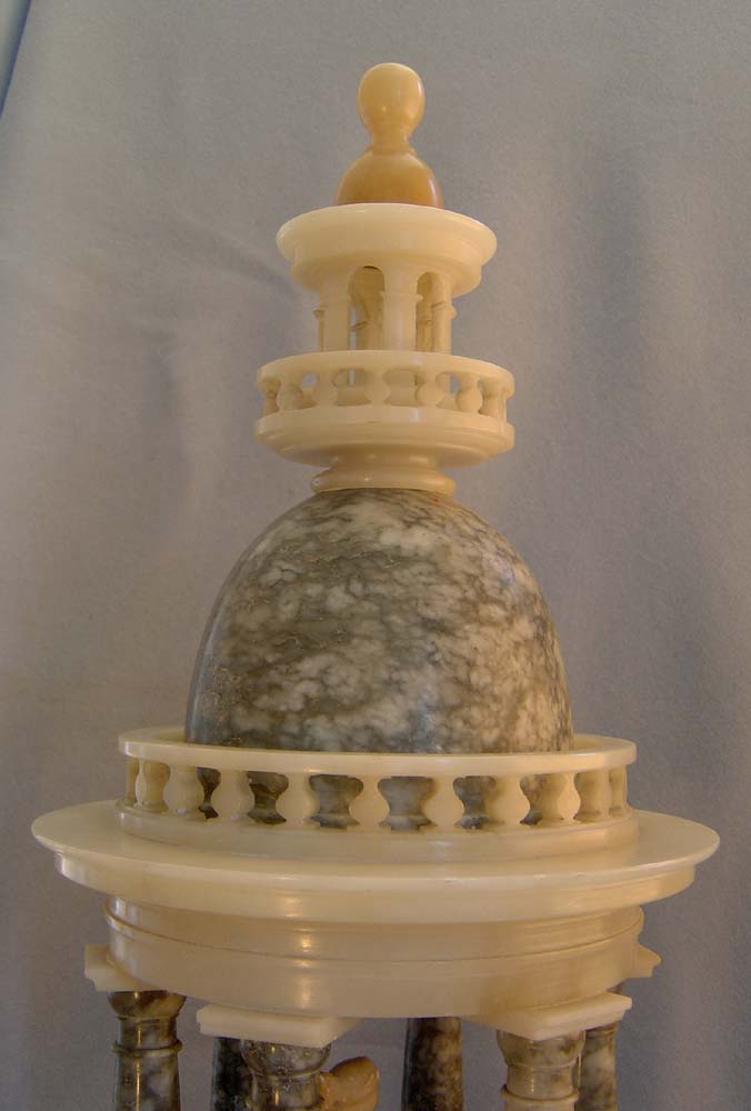 Antique French or Italian alabaster Neo-Classical Cupola ornament.