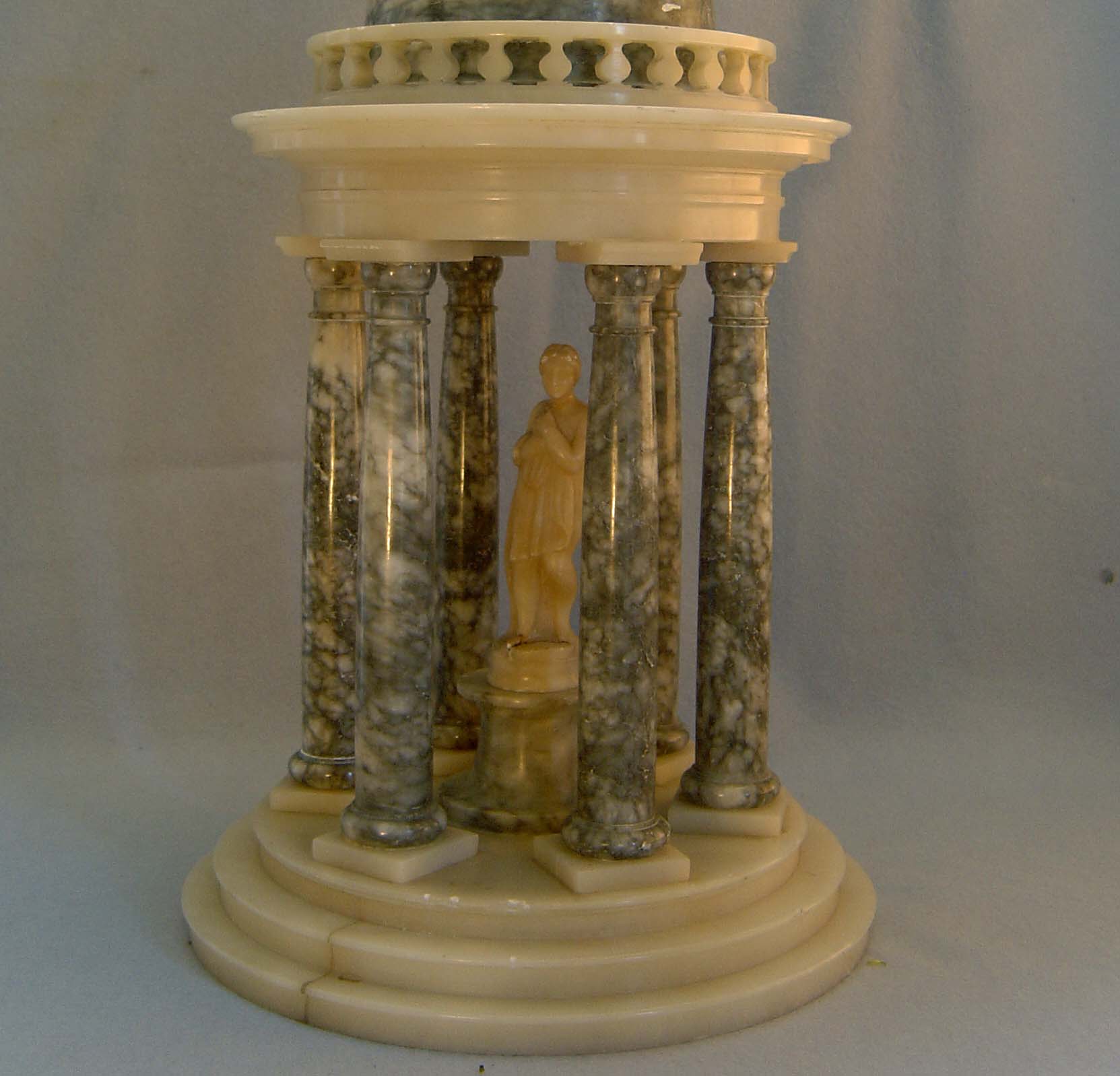 Antique French or Italian alabaster Neo-Classical Cupola ornament.