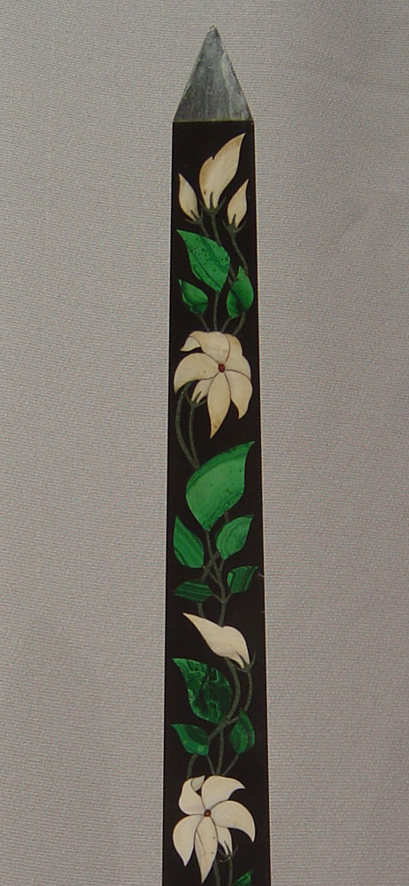 Pietra Dura obelisks, Derbyshire , England circa 1840.