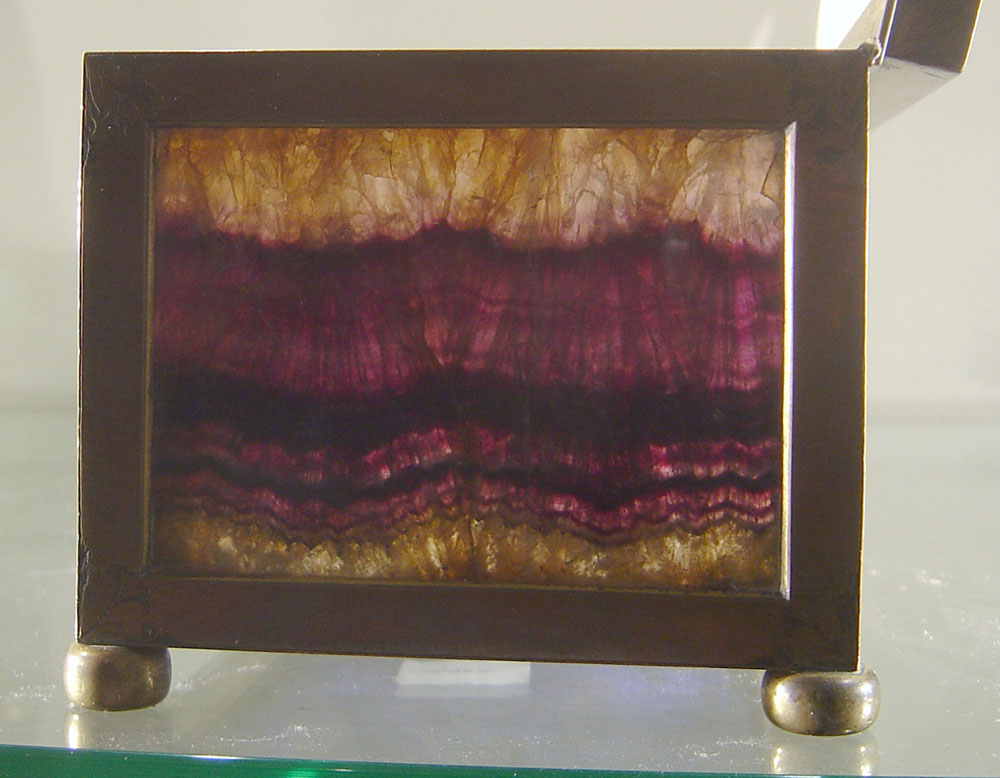 Blue John casket, magnificent colour,  English.