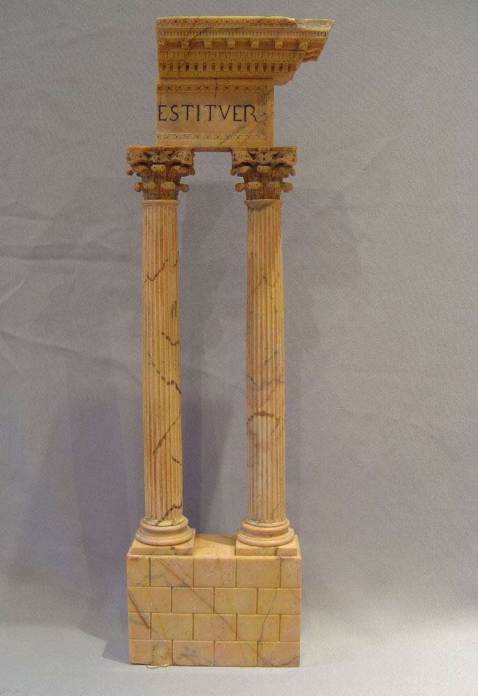 Italain antique large Sienna marble Grand Tour ruin.