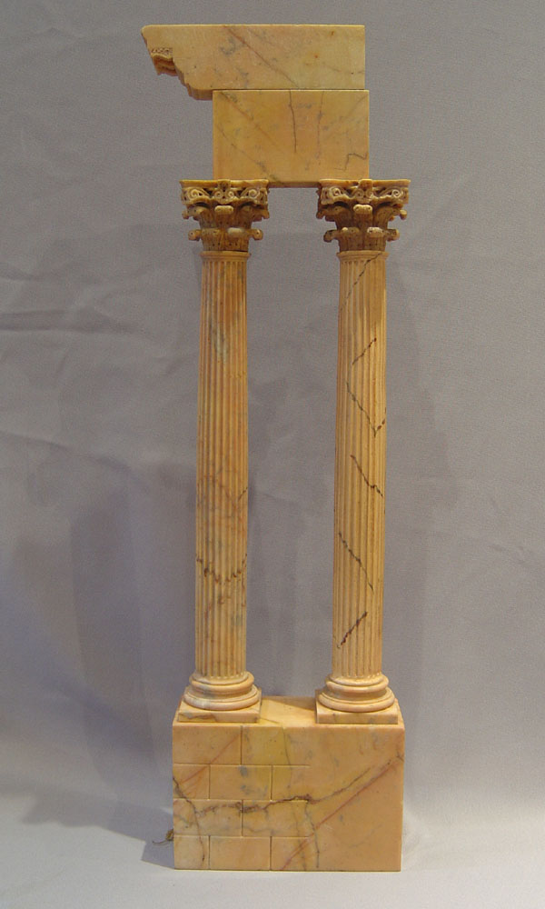 Italain antique large Sienna marble Grand Tour ruin.