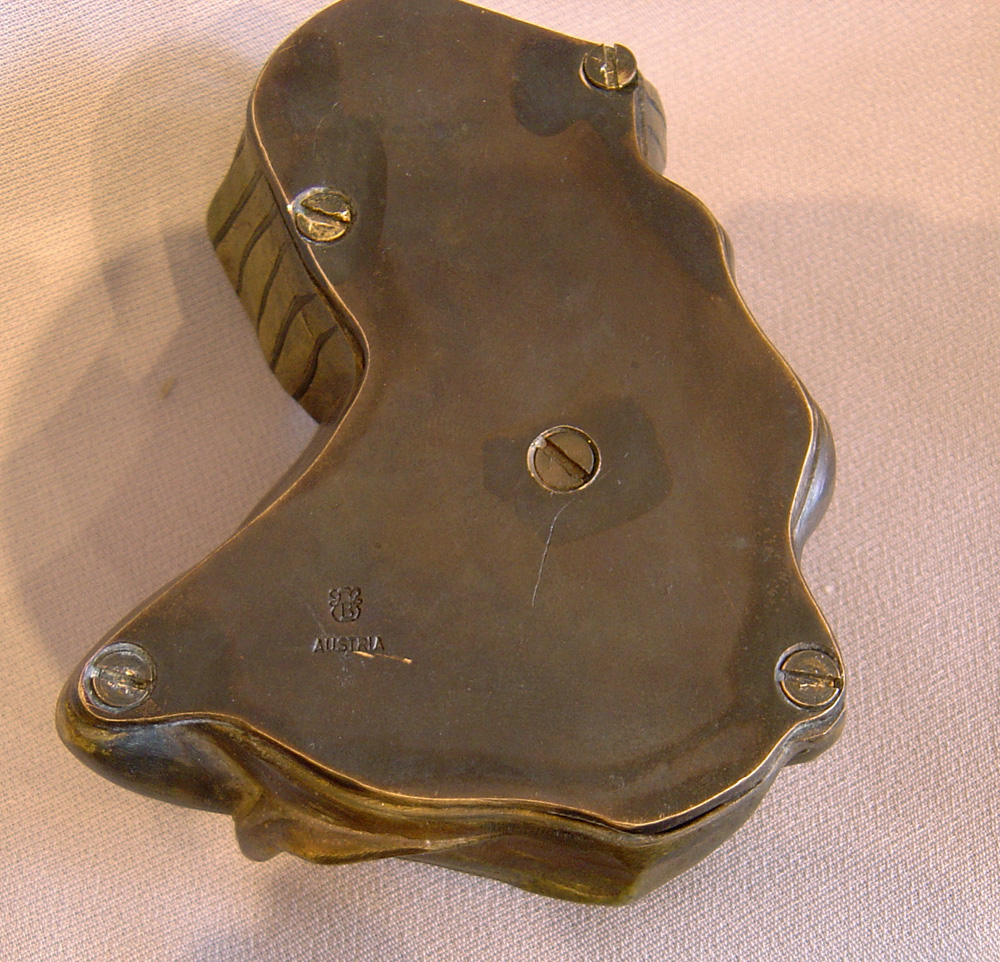 Antique Bergman Austrian bronze bell push.