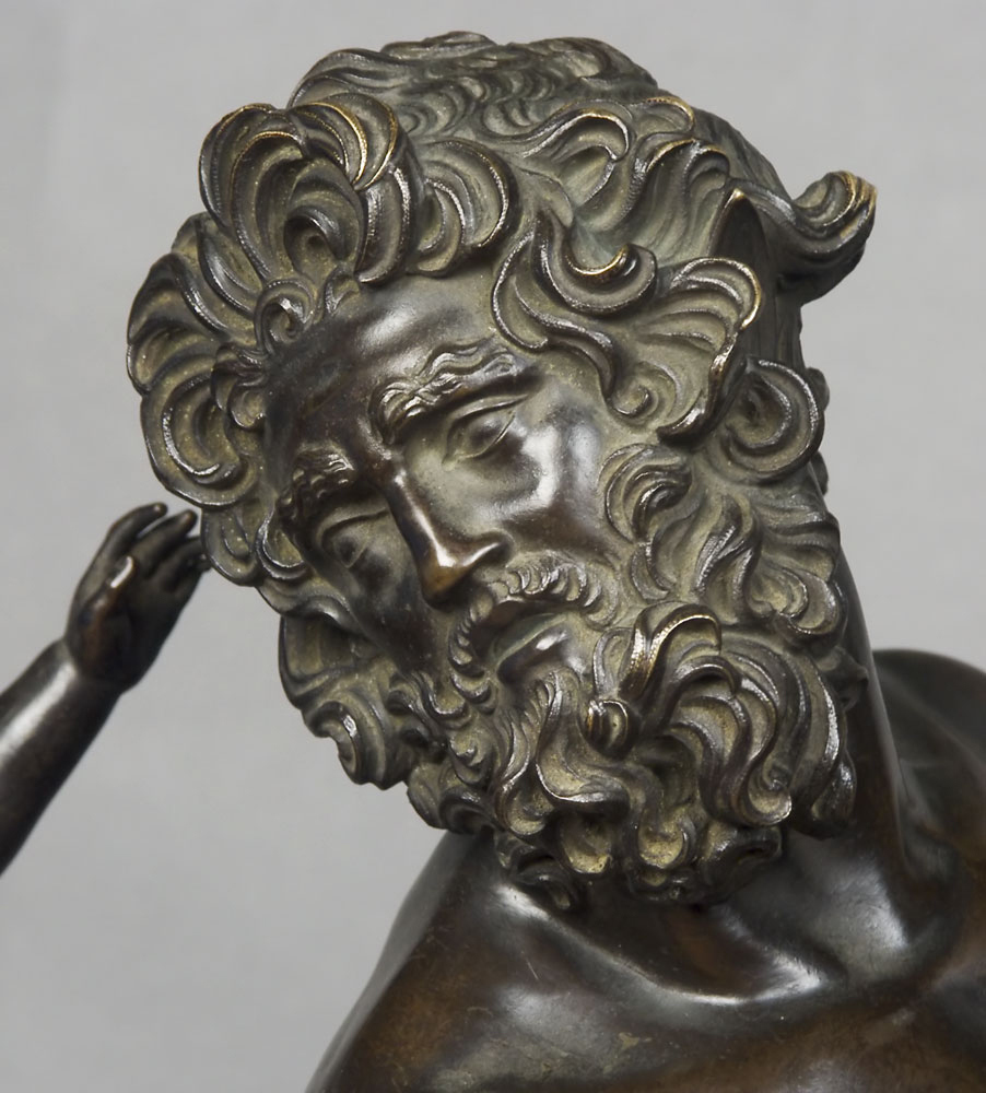 Fine Italian or French Grand Tour Bronze of Centaur and Eros on Sienna Marble base.