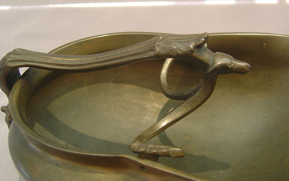 Antique Italian Grand Tour grain scoop in the Rennaissance style.