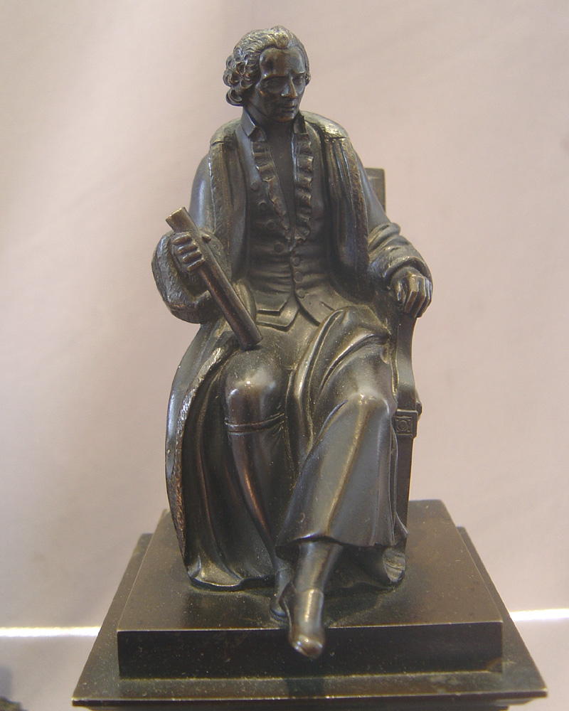 Antique French patinated bronzes of philosophers