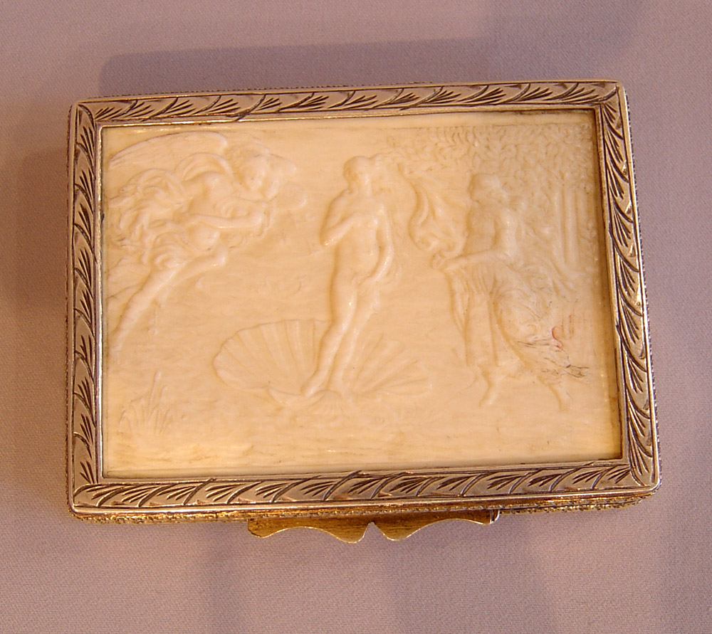 Italian silver and ivory box