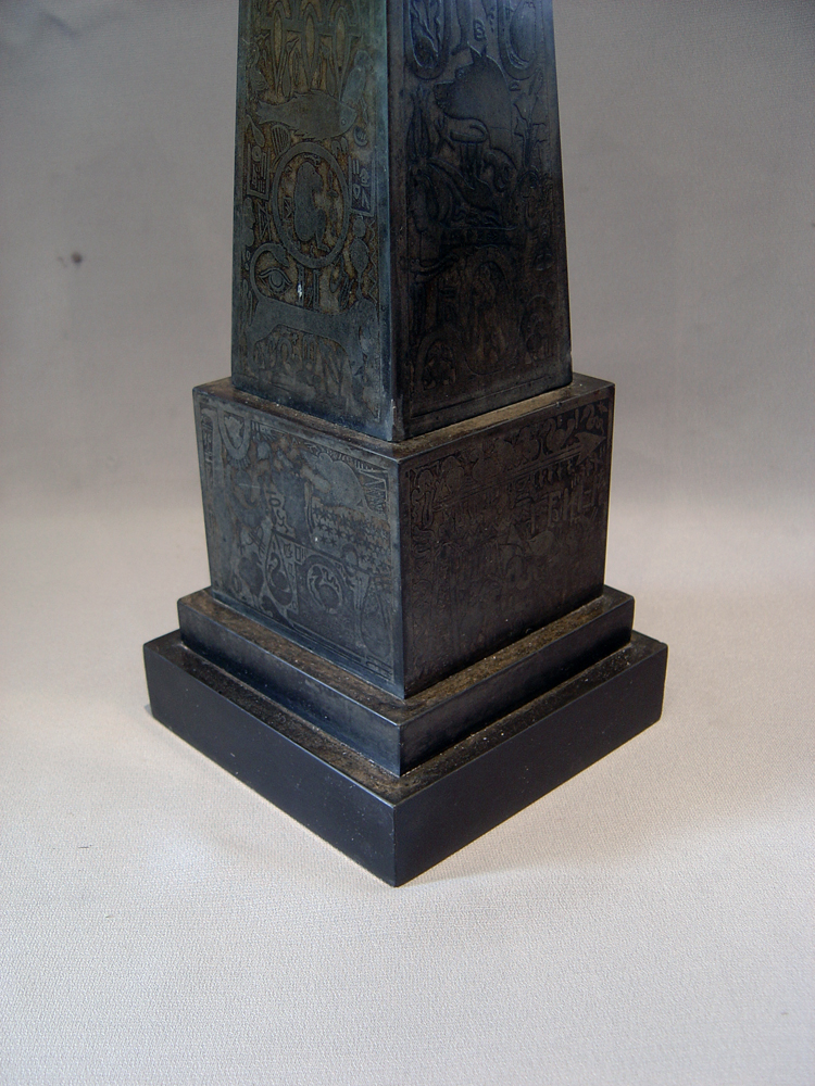 Rare English Regency Egyptian revival signed Obelisks by Brown and Mawe, Strand, London.