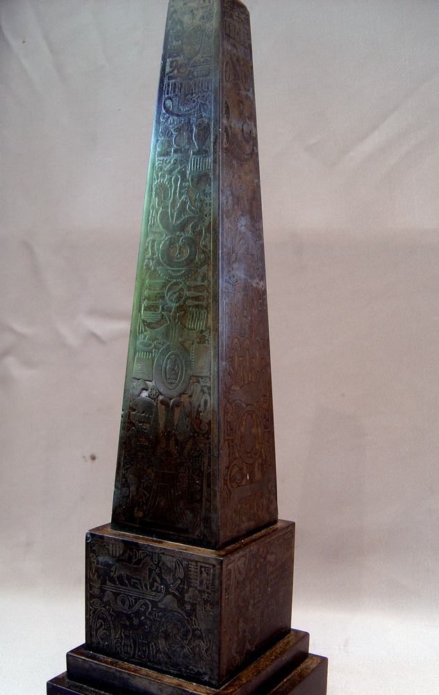 Rare English Regency Egyptian revival signed Obelisks by Brown and Mawe, Strand, London.