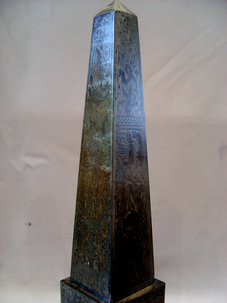 Rare English Regency Egyptian revival signed Obelisks by Brown and Mawe, Strand, London.