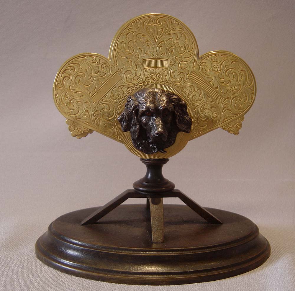 Dog letter holder, English late Victorian.