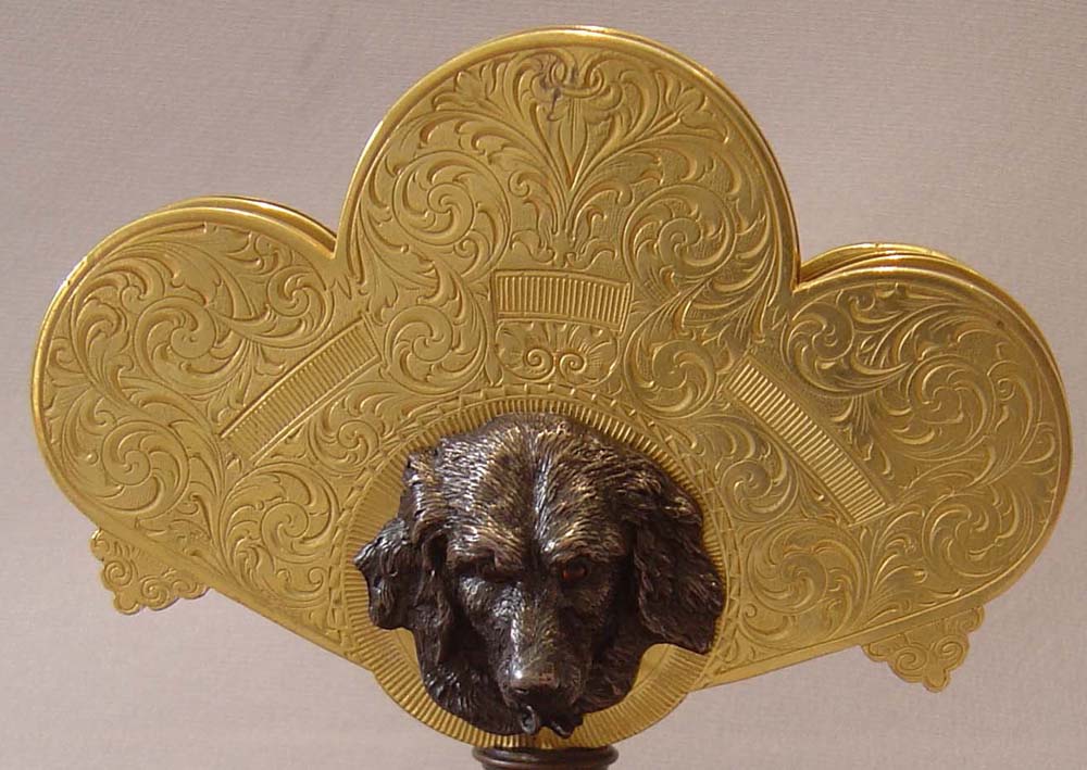 Dog letter holder, English late Victorian.