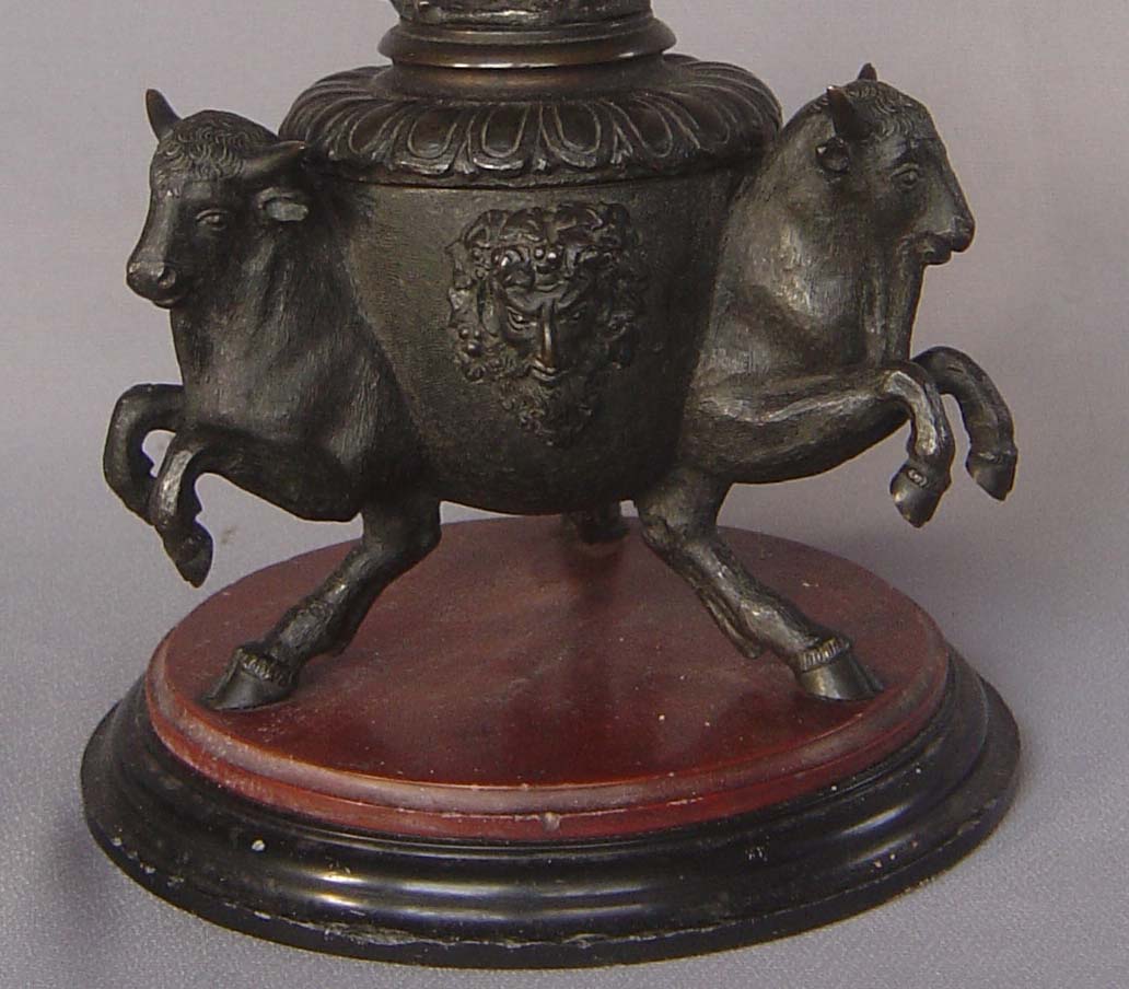 Italian antique Grand Tour inkwell in Rennaissance style.