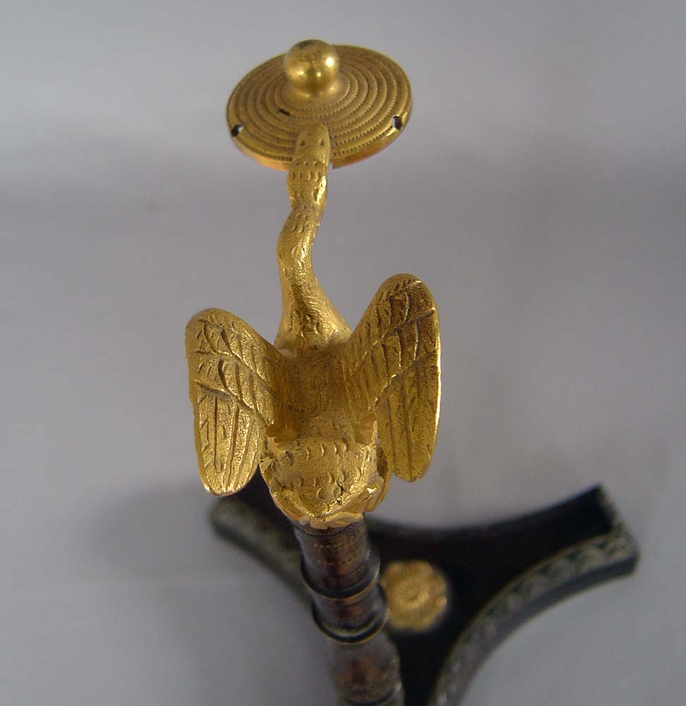Antique Grand Tour bronze and ormolu stand in patinated bronze and ormolu.