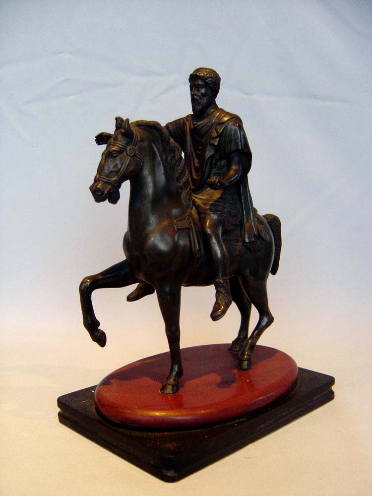Antique Grand Tour bronze of Marcus Aurelius on horseback.