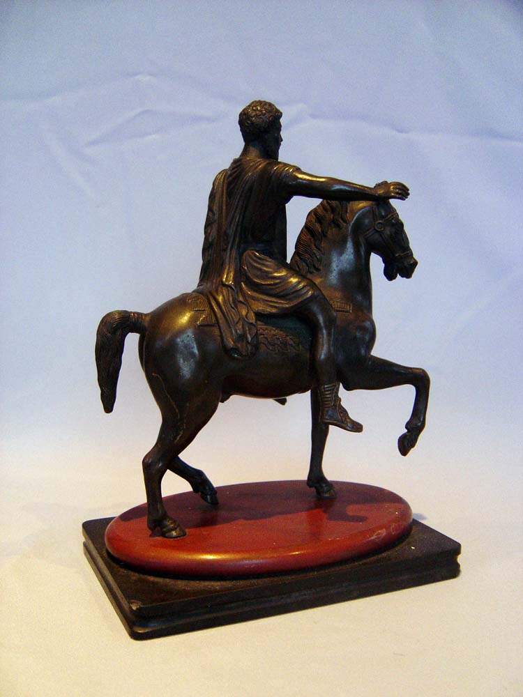 Antique Grand Tour bronze of Marcus Aurelius on horseback.