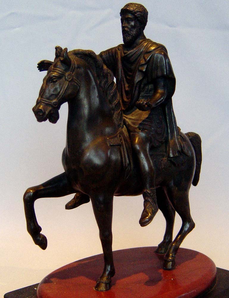Antique Grand Tour bronze of Marcus Aurelius on horseback.