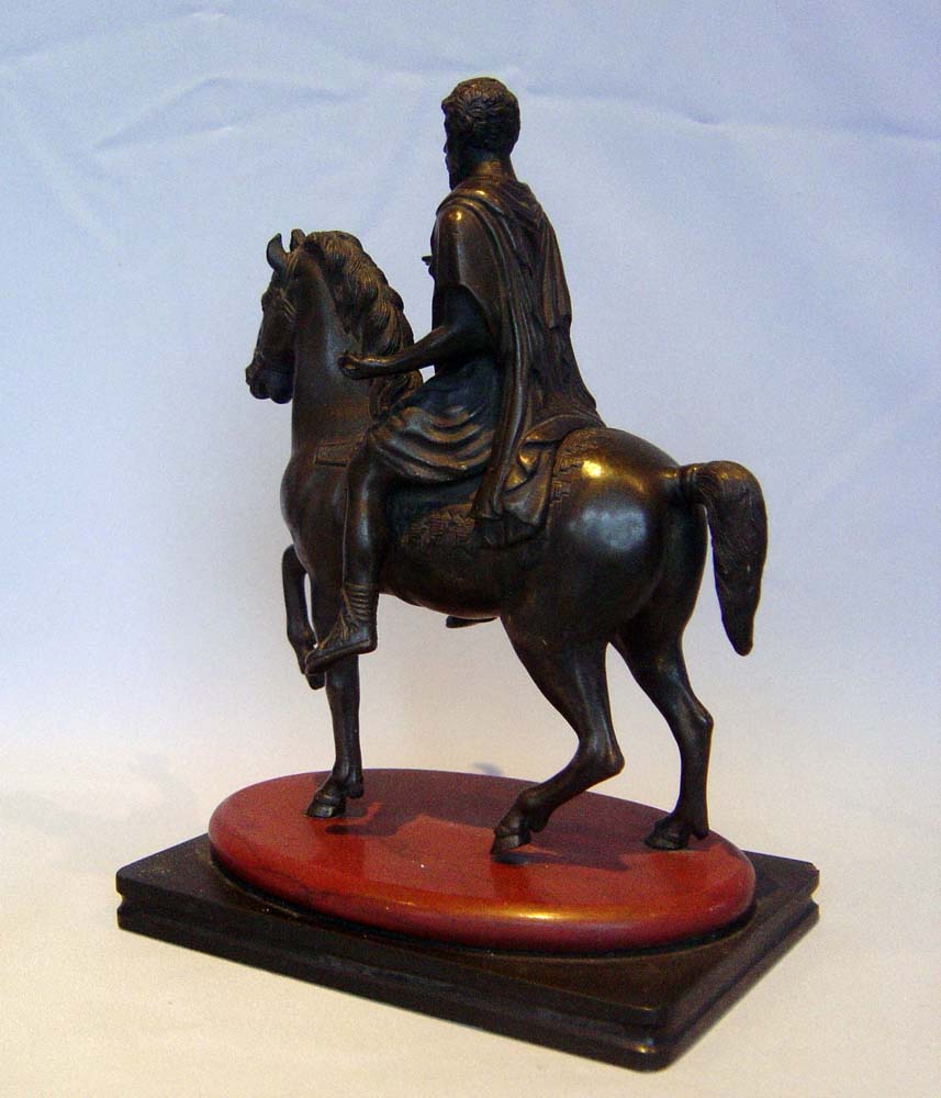 Antique Grand Tour bronze of Marcus Aurelius on horseback.