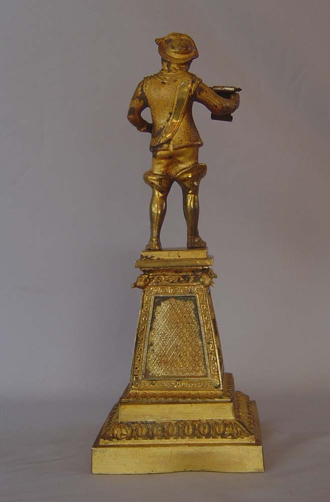 Antique English statuette of Oliver Cromwell, early to mid 19th century.