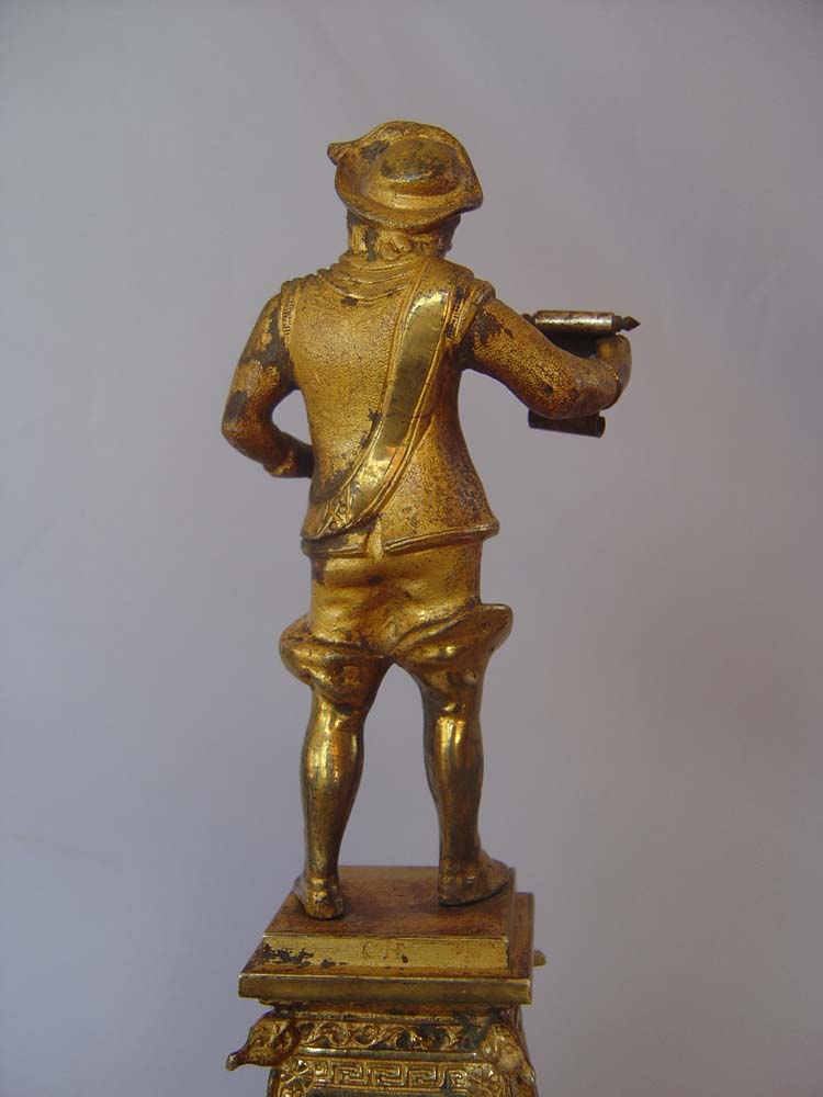 Antique English statuette of Oliver Cromwell, early to mid 19th century.
