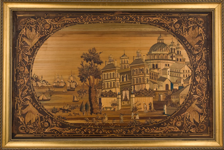Antique Pair of Straw work pictures.