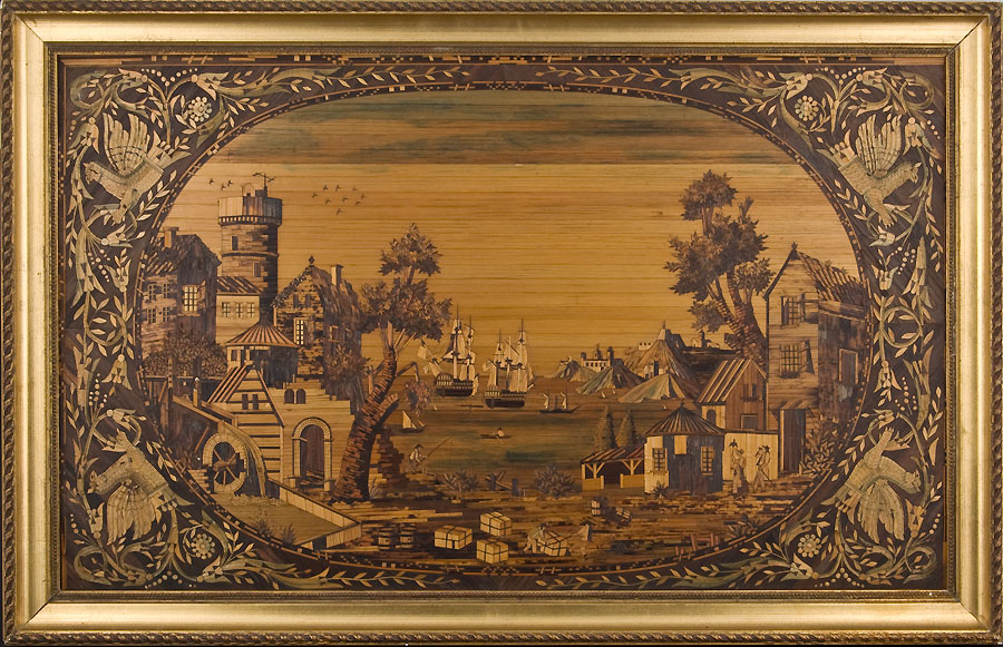 Antique Pair of Straw work pictures.