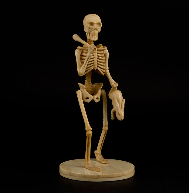 Antique ivory articulated skeleton.