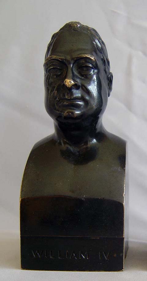 Antique  bust of George IV in patinated bronze.