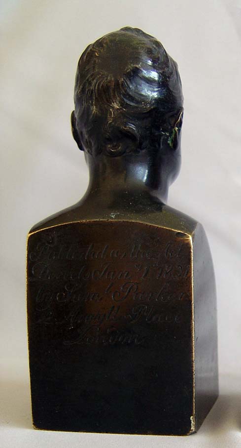 Antique  bust of George IV in patinated bronze.