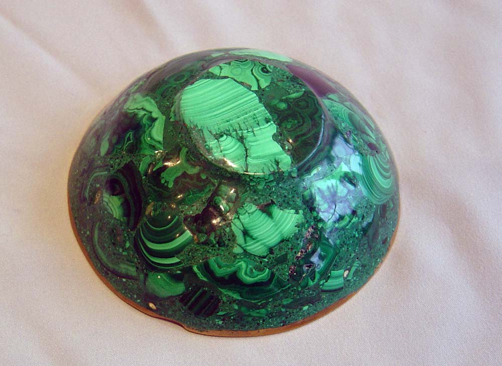Antique Russian malachite bowl.