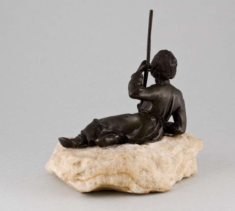 Antique Russian bronze statuette of a Cossack