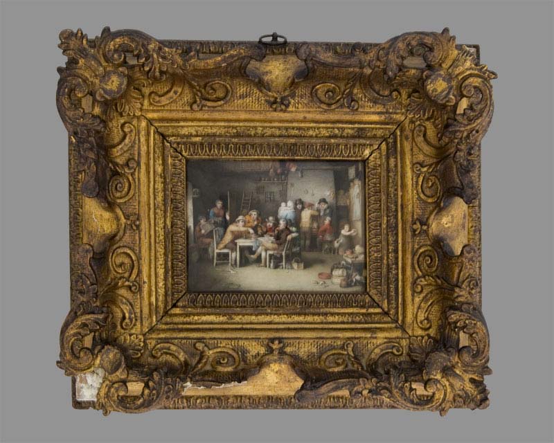 A pair of antique Victorian miniature paintings on ivory.