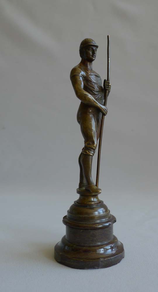 Antique seal of Sportsman signed J. Boese and dated 1884.