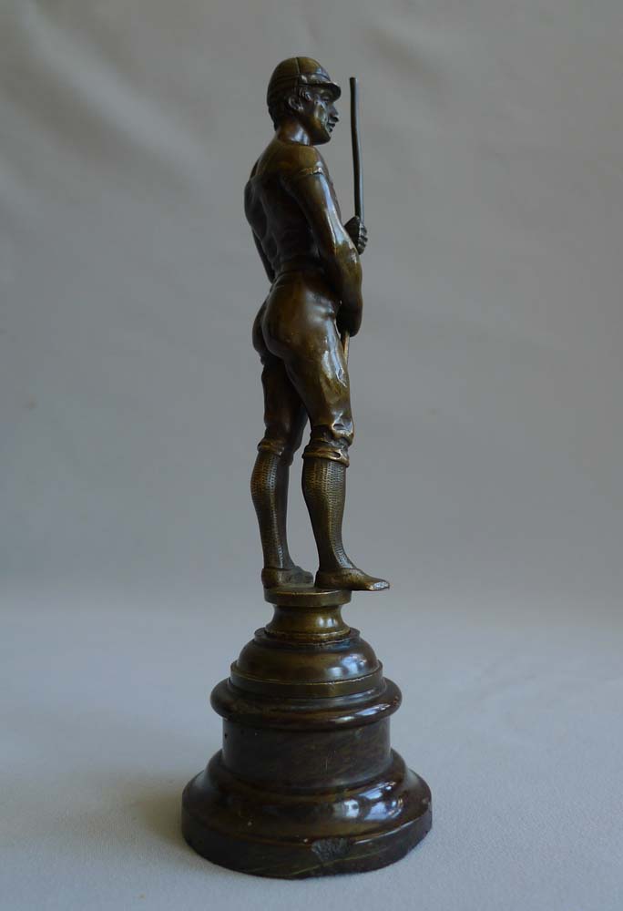 Antique seal of Sportsman signed J. Boese and dated 1884.