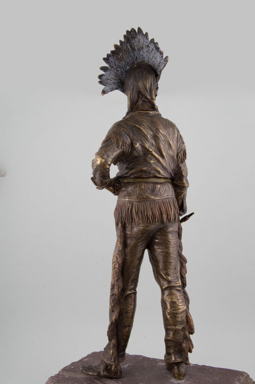 Bergman Native American cold painted bronze.