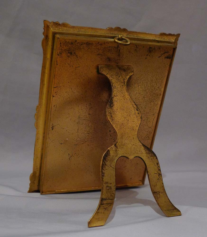 Antique Enamel of Columbine signed Auguste Jean in fine ormolu frame.