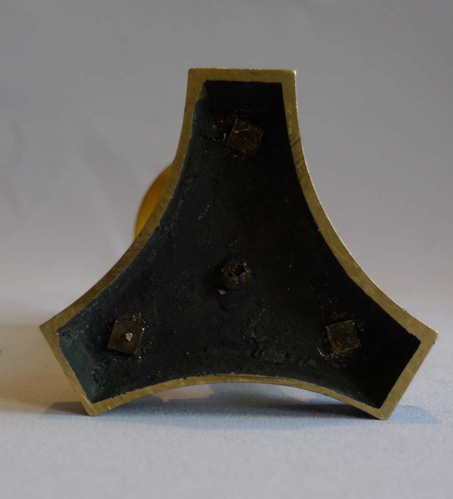 Antique English Regency Pastille burner in ormolu and patinated bronze.
