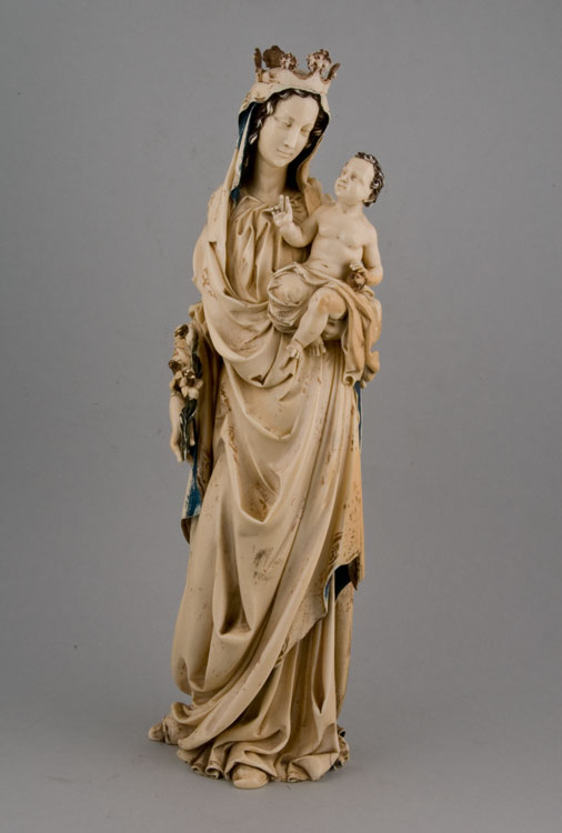Antique  Philipino ivory, 17th century Madonna and Child.