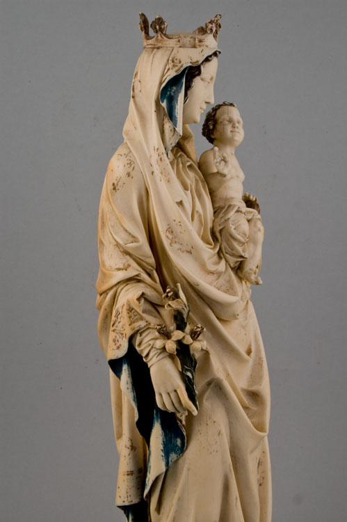 Antique  Philipino ivory, 17th century Madonna and Child.