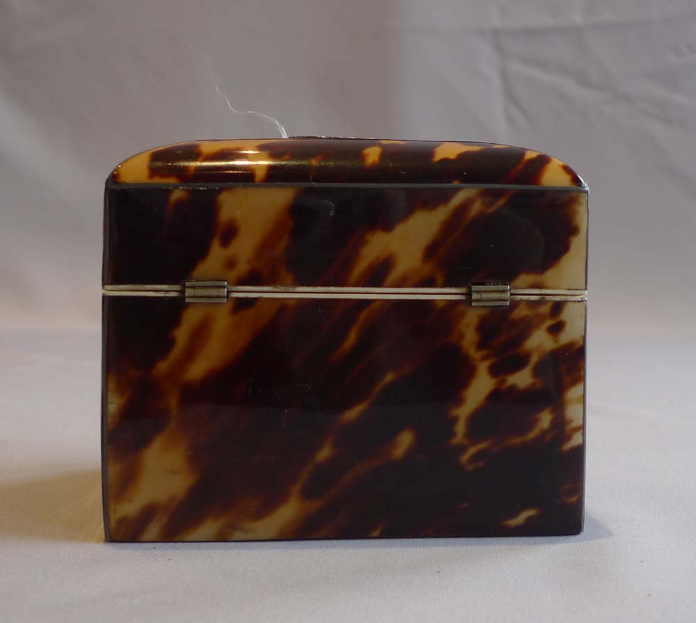Tortoiseshell and ivory ink box with original inkpots