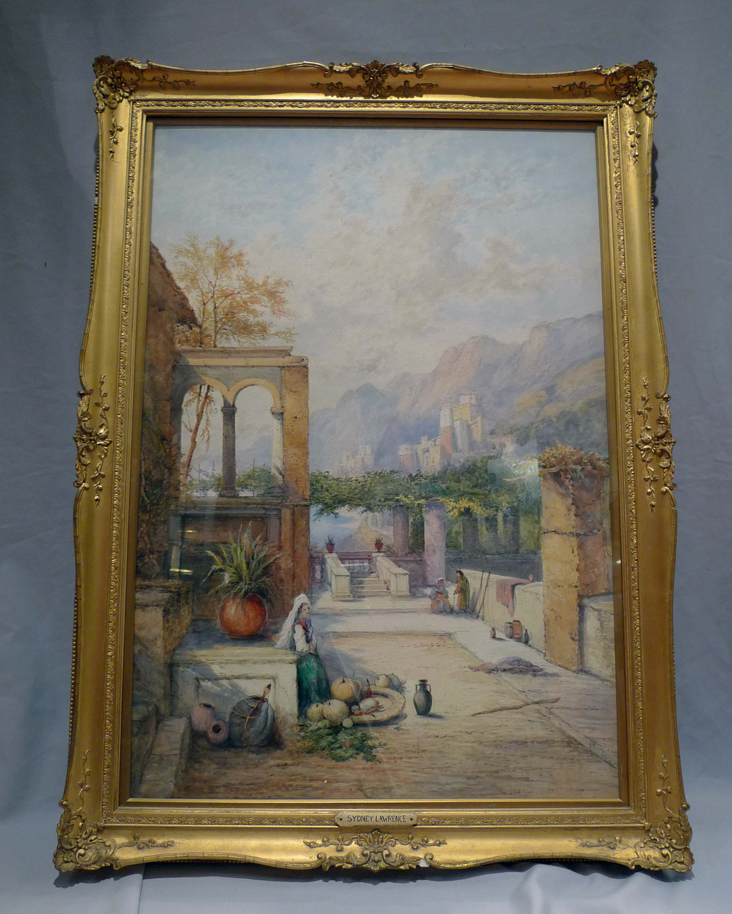 A Pair of Watercolours by Sydney Lawrence of Lake Como and Lake Guarda.