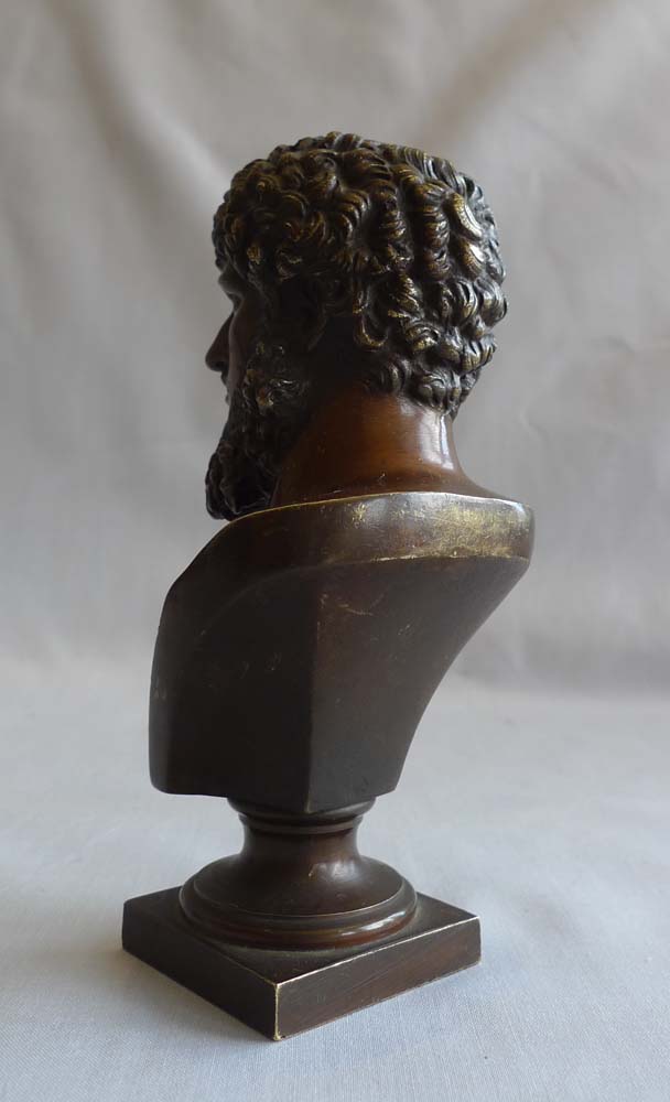 Grand Tour bronze bust of Marcus Aurelius.