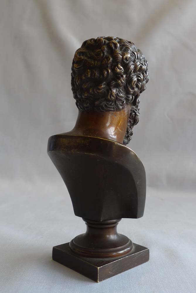 Grand Tour bronze bust of Marcus Aurelius.