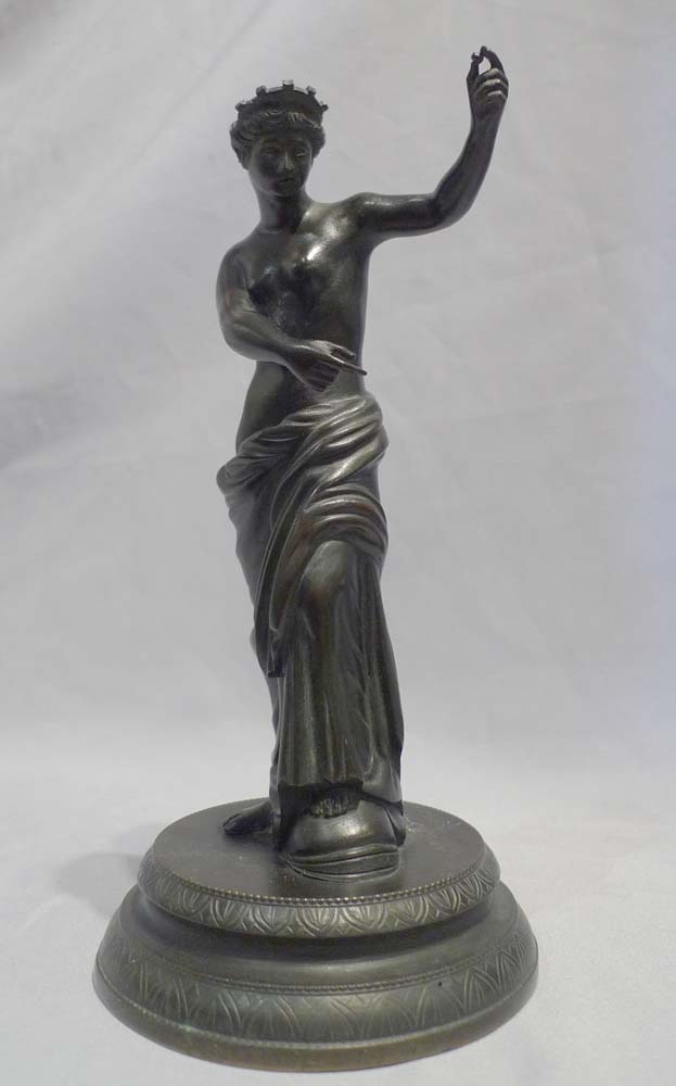 Grand Tour antique bronze of a woman, probably Naples.