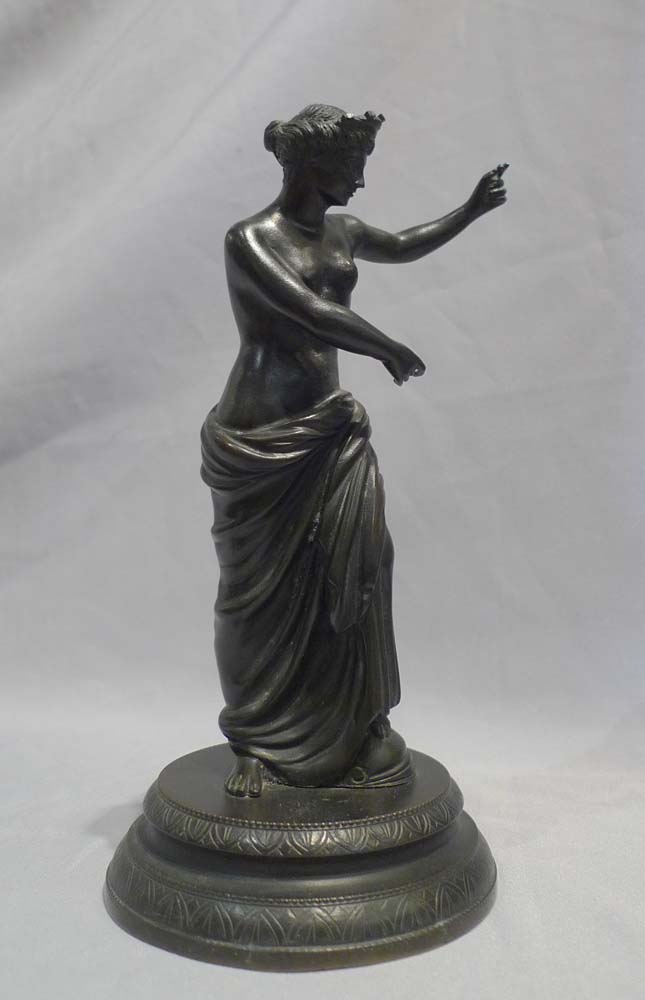 Grand Tour antique bronze of a woman, probably Naples.