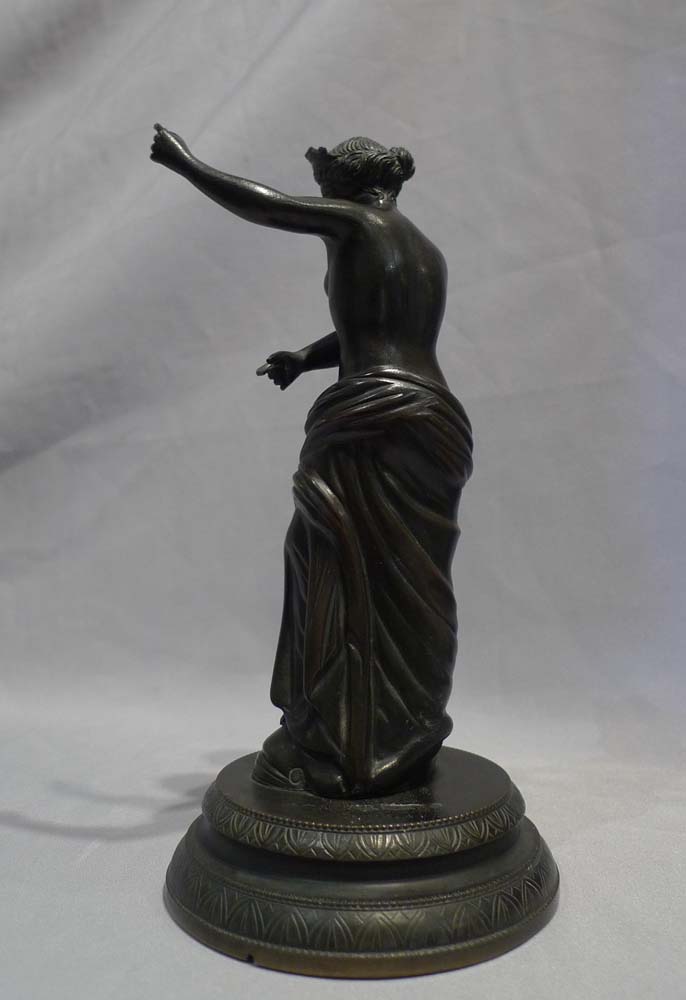 Grand Tour antique bronze of a woman, probably Naples.