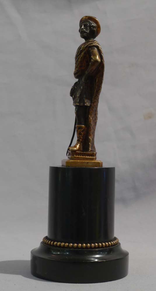Bronze seal of Sir Walter Scott's Rob Roy with additional and original marble base.